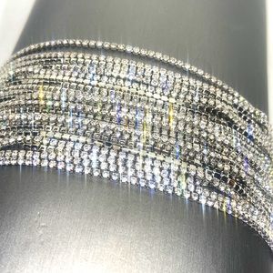Rhinestone multi strand bracelet